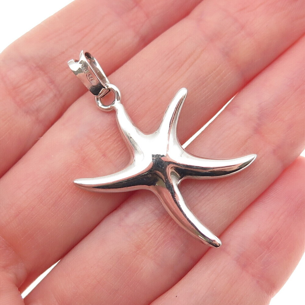925 Sterling Silver Vintage Italy Starfish Charm Pendant